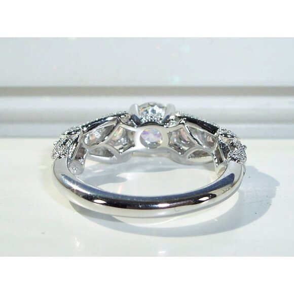 925 STERLING SILVER Simulated Mercury Mystic CZ Ring Round Cut - Picture 10 of 16